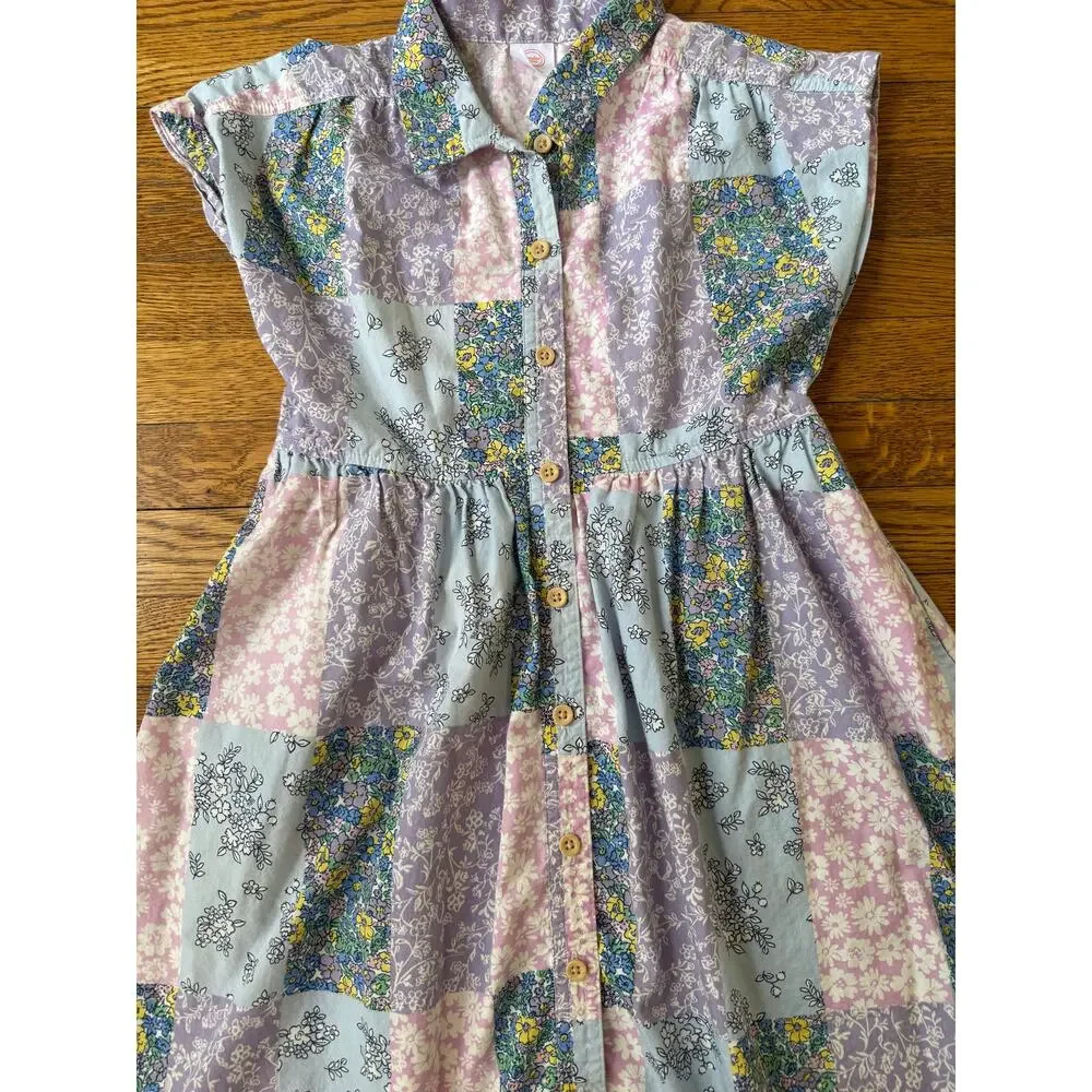 Wonder Nation Girls' Patchwork Floral Dress Size 7-8